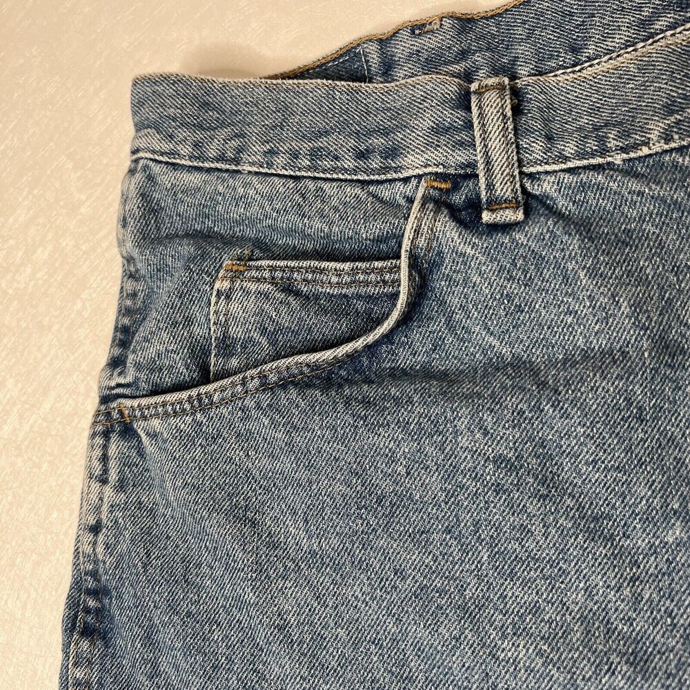 Vtg Wrangler Mens Shorts 38 Blue Denim Jean Work Workwear Inseam 9.5 Made In USA - Picture 5 of 10